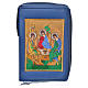 Liturgy of the Hours cover blue bonded leather with Holy Trinity s1
