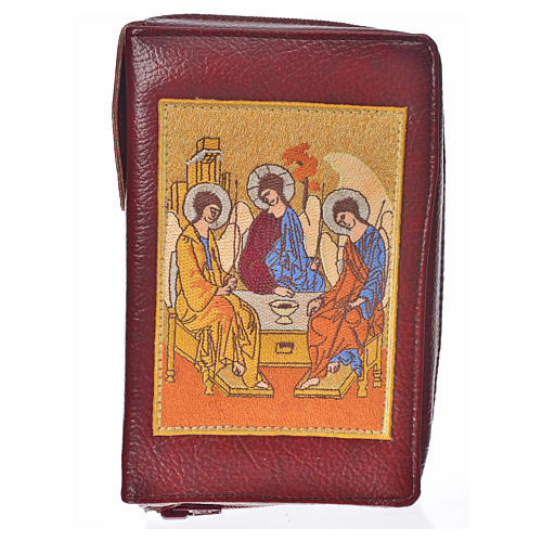 Cover Liturgy of the Hours burgundy bonded leather Holy Trinity 1