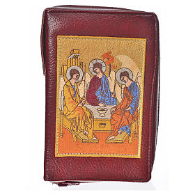 Cover Liturgy of the Hours burgundy bonded leather Holy Trinity