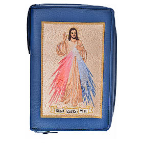 Cover Liturgy of the Hours blue bonded leather Divine Mercy