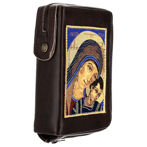 Breviary cover genuine leather Our Lady of Kiko 3