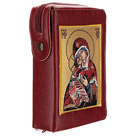 Ordinary time III cover in burgundy leather Our Lady of Vladimir