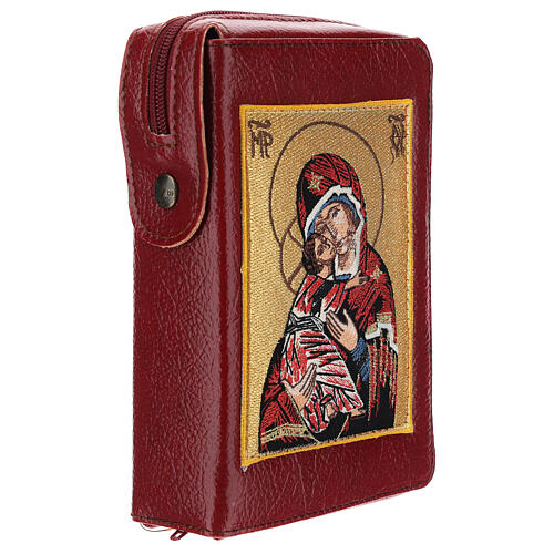 Ordinary time III cover in burgundy leather Our Lady of Vladimir 2