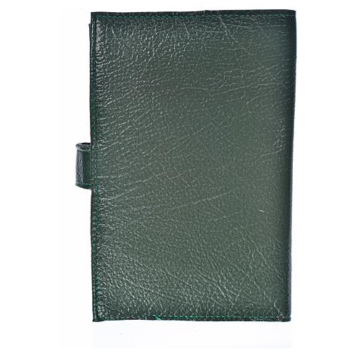 Green leather imitation cover for Ordinary time III with image of Our Lady of Kiko 2