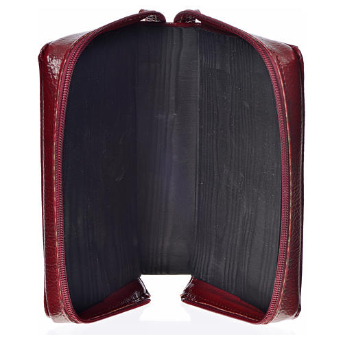 Morning & Evening prayer cover, burgundy bonded leather with image of Our Lady of Kiko 3