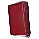 Morning & Evening prayer cover, burgundy bonded leather with image of Our Lady of Kiko s2
