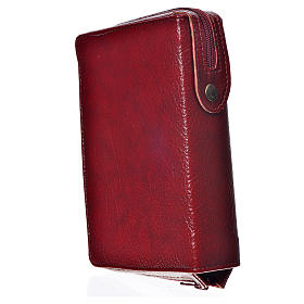 Morning & Evening prayer cover in burgundy bonded leather with image of the Holy Family