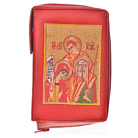 Morning & Evening prayer cover red bonded leather, Holy Family of Kiko
