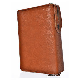 Morning & Evening prayer cover in brown bonded leather, Our Lady of Kiko image