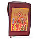 Cover Morning & Evening prayer burgundy bonded leather with Holy Family s1