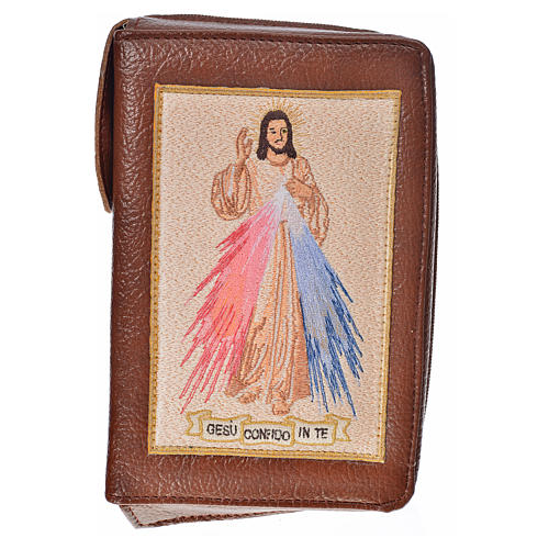 Cover Morning & Evening prayer in bonded leather with image of Divine Mercy 1