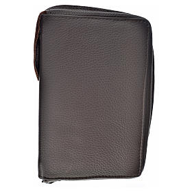Morning and Evening Prayer cover, brown genuine leather