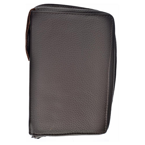Morning and Evening Prayer cover, brown genuine leather 1