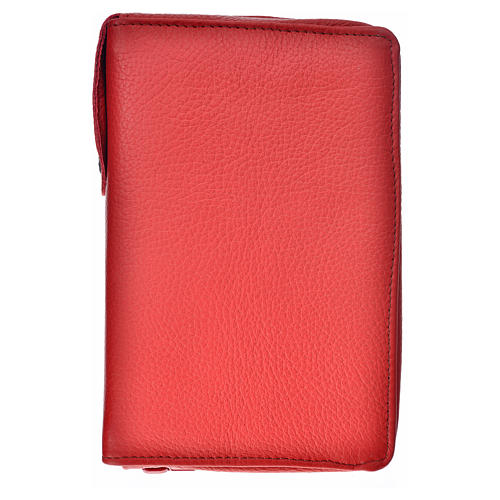 Morning and Evening Prayer cover in red leather 1