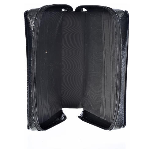 Black bonded leather cover for Morning and Evening prayer with image of Our Lady of Kiko 3