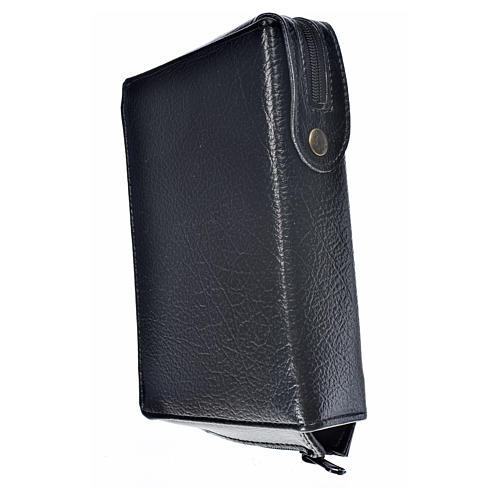 Morning and Evening prayer cover in black leather imitation with Holy Family image 2