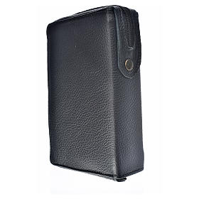 Morning and Evening Prayer cover, black genuine leather with image of the Holy Family