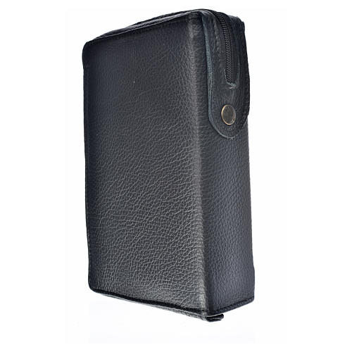 Morning and Evening Prayer cover, black genuine leather with image of the Holy Family 2