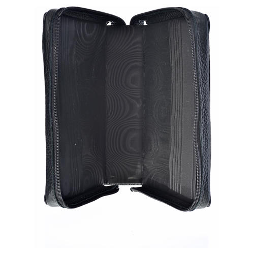 Morning and Evening Prayer cover, black genuine leather with image of the Holy Family 3