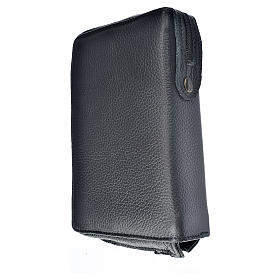 Morning and Evening Prayer cover, black genuine leather with image of Our Lady of Kiko