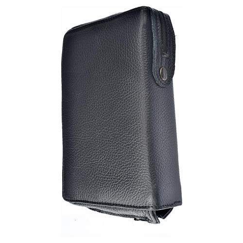 Morning and Evening Prayer cover, black genuine leather with image of Our Lady of Kiko 2