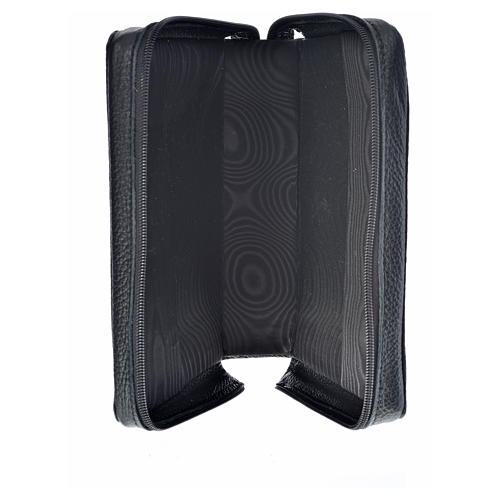 Morning and Evening Prayer cover, black genuine leather with image of Our Lady of Kiko 3