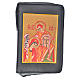 Morning and Evening Prayer cover, black genuine leather with image of Our Lady of Kiko s1