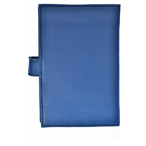 Morning and Evening prayer cover with image of Our Lady in blue leather imitation 2