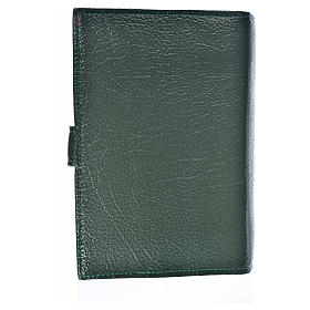 Cover for Morning and Evening prayer in green leather with image of Our Lady of Vladimir