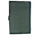 Cover for Morning and Evening prayer in green leather with image of Our Lady of Vladimir s2