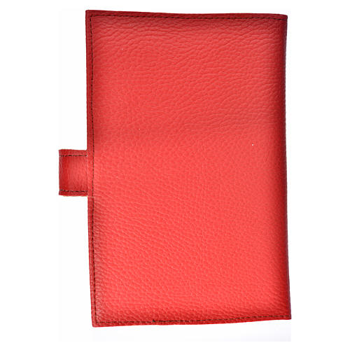 Red leather imitation cover for Morning and Evening prayer with image of Our Lady 2