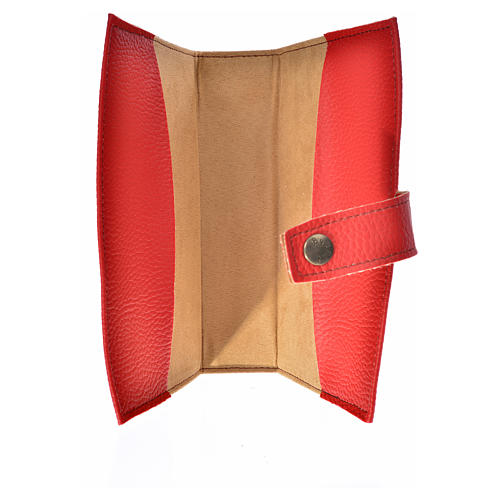 Red leather imitation cover for Morning and Evening prayer with image of Our Lady 3