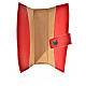 Red leather imitation cover for Morning and Evening prayer with image of Our Lady s3
