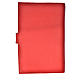 Our Lady cover for Morning and Evening prayer in red leather imitation s2