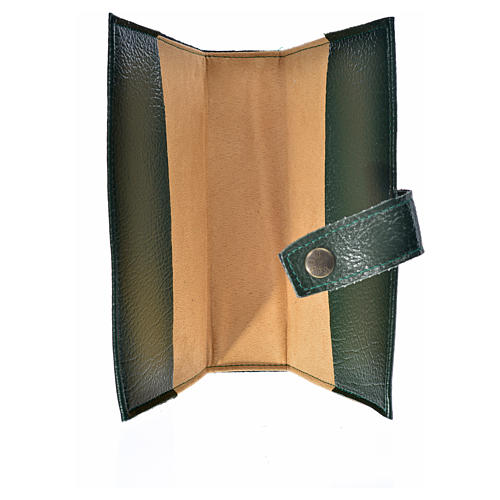 Morning and Evening prayer cover with Trinity image in green leather imitation 3