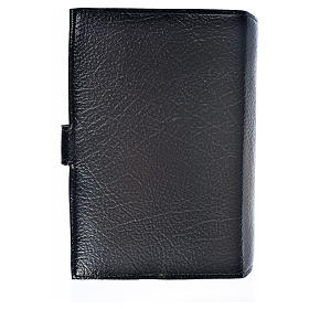 Morning and Evening prayer cover in black leather imitation with image of Our Lady of Kiko