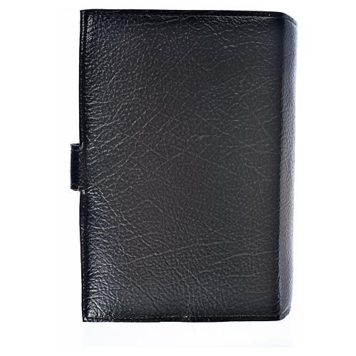 Morning and Evening prayer cover in black leather imitation with image of Our Lady of Kiko 2