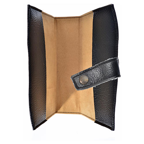 Morning and Evening prayer cover with Trinity image in black leather imitation 3