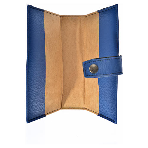 Morning and Evening prayer cover in blue leather imitation with Trinity image 3