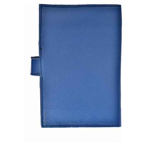 Morning and Evening prayer cover in blue leather imitation with Trinity image 2