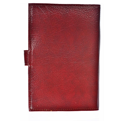 Cover for Morning and Evening prayer with image of Our Lady of Vladimir in burgundy leather imitation 2