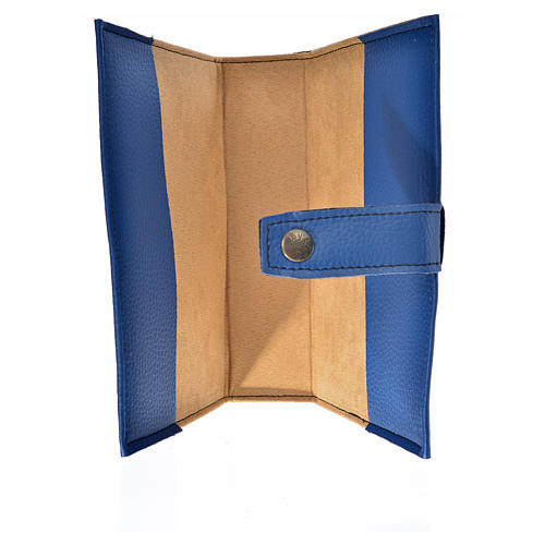 Our Lady of Kiko cover for Morning and Evening Prayer in blue leather imitation 3