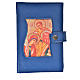 Our Lady of Kiko cover for Morning and Evening Prayer in blue leather imitation s1