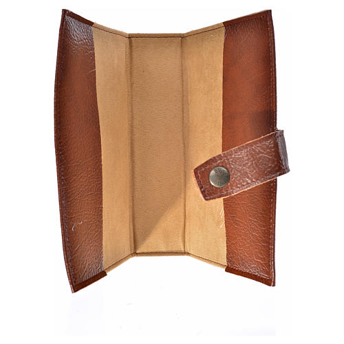 Morning and Evening Prayer cover with image of Jesus Christ in beige leather imitation 3