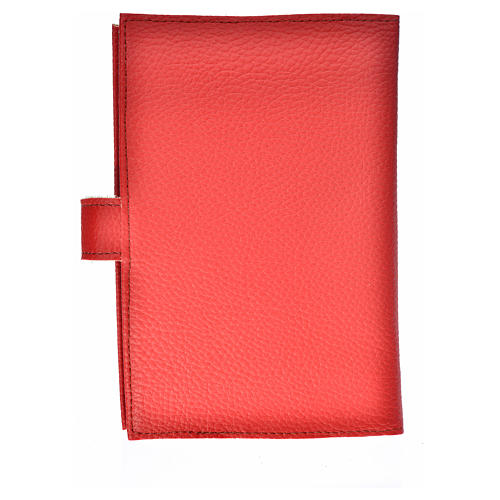 Morning and Evening Prayer cover in red leather imitation with image of Jesus Christ 2