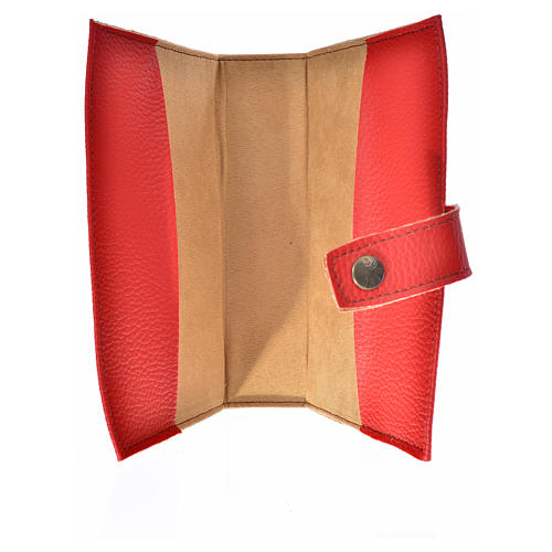 Morning and Evening Prayer cover in red leather imitation with image of Jesus Christ 3