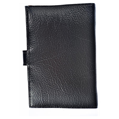 Black bonded leather cover for Morning and Evening Prayer with image of Our Lady of Vladimir 2