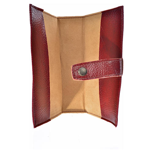 Jesus Christ cover for Morning and Evening Prayer in burgundy leather imitation 3