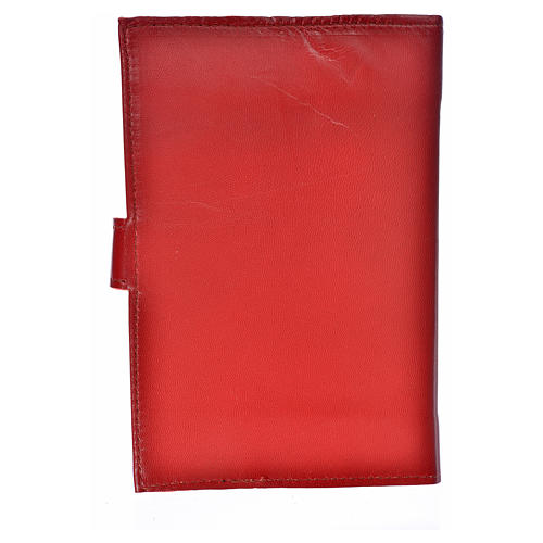 Morning and Evening prayer cover in red leather Our Lady with Baby Jesus 2