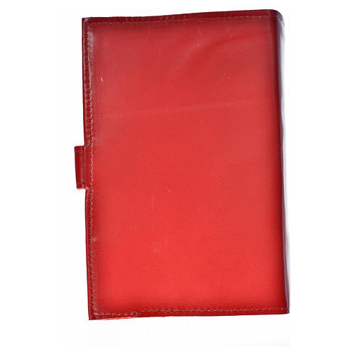 Morning and Evening prayer cover in burgundy leather with image of Jesus Christ 2